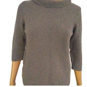 LOFT Sweater Turtleneck Knit Gray Womens Size Small